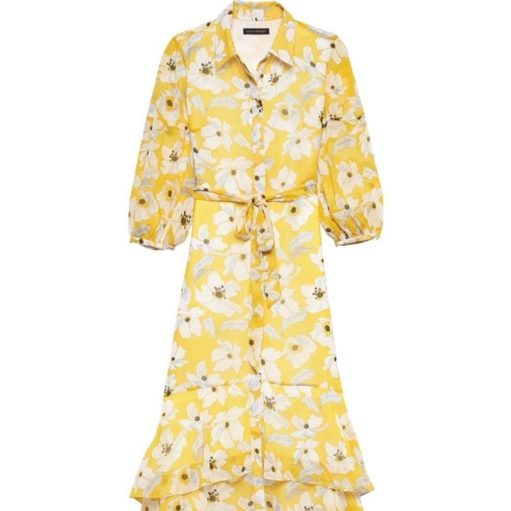 Brand new beautiful yellow and gray dress 👗
